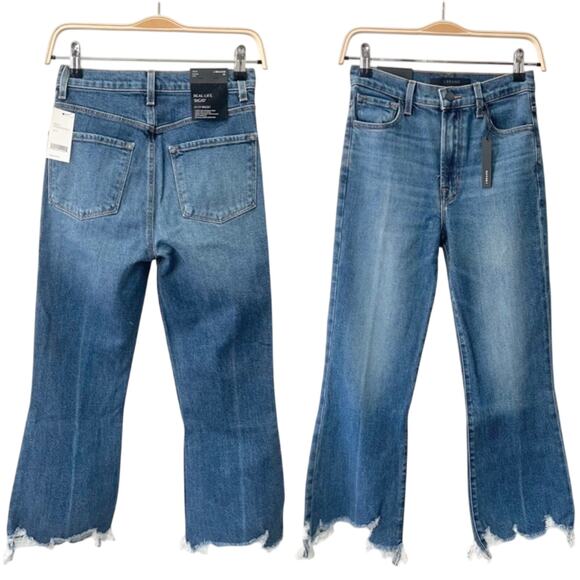 J Brand Julia High-Rise Flare Jeans in Wonderland Destruct Size 24 NWT $268 - Picture 6 of 7